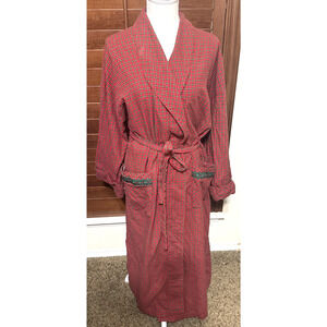 Victoria’s Secret Country Robe Cotton Cottagecore Red lightweight flannel Long